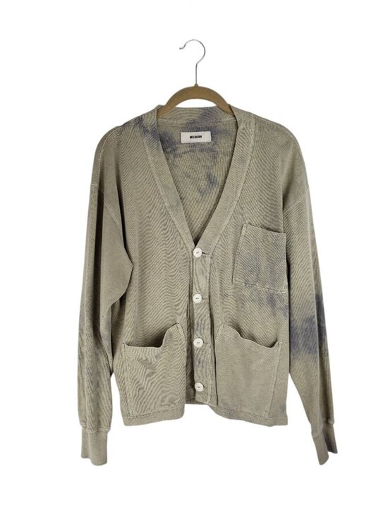 Buck Mason Sweaters - Buck Mason Cotton Cardigan 3-Pocket V-Neck Neutral Dyed Womens Medium